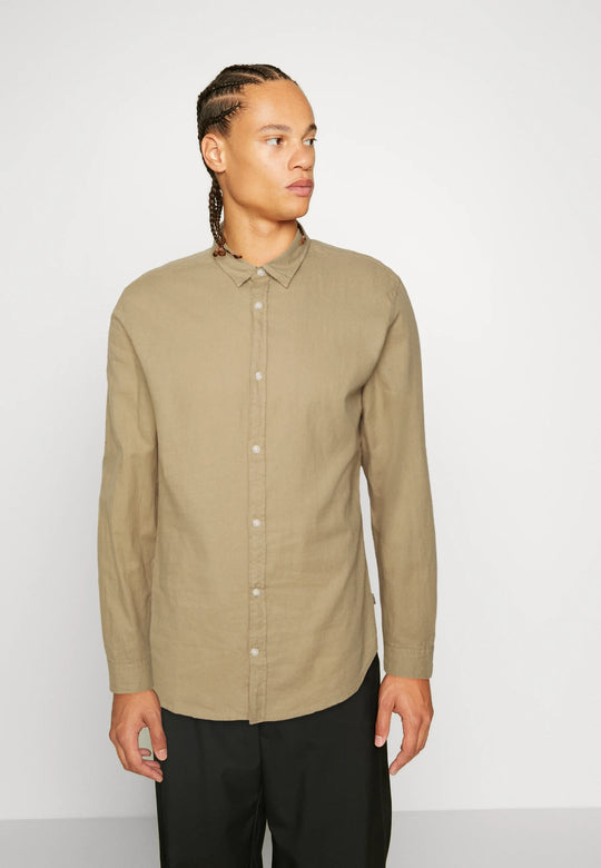 Jack & Jones Twill Solid Shirt - Crockery