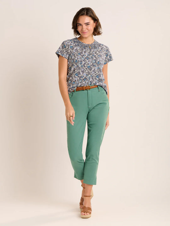 Brakeburn Cropped Blake Trousers - Green