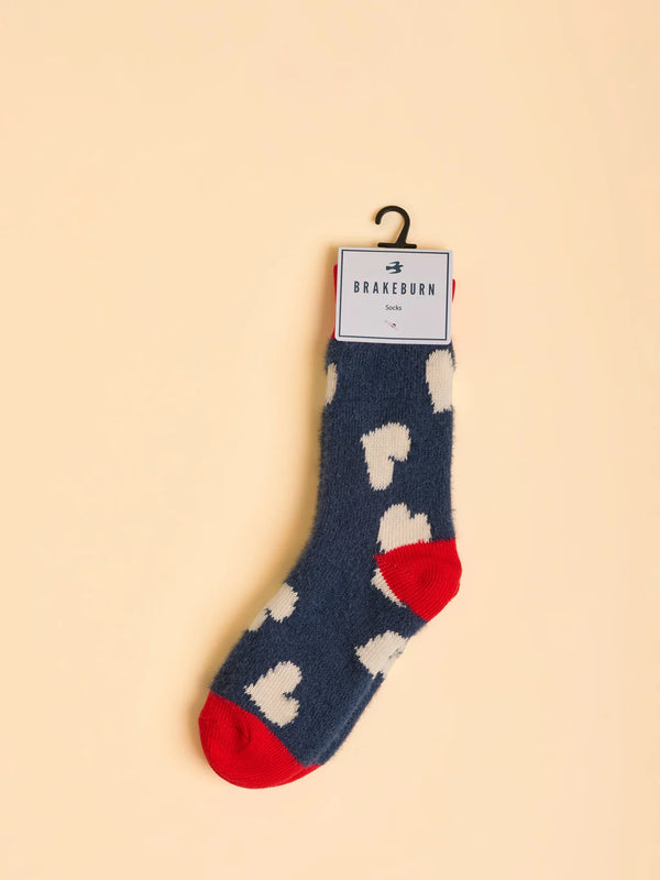 Brakeburn Hearts Socks - Navy