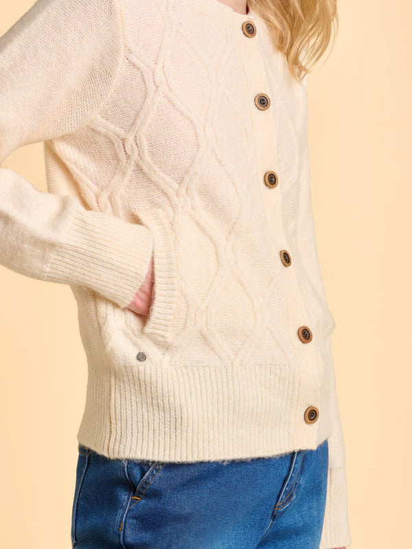 Brakeburn Pebble Cardigan - Cream
