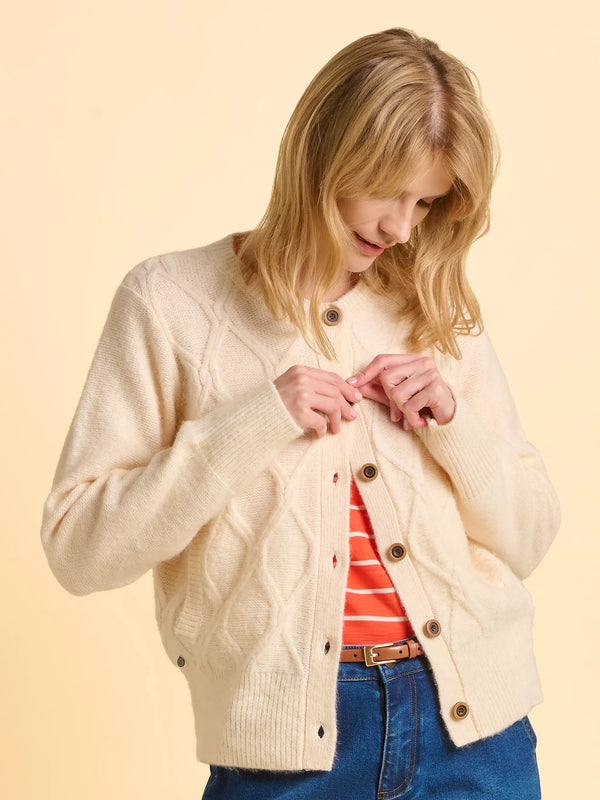 Brakeburn Pebble Cardigan - Cream