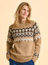 Brakeburn Fieldstone Fairisle Jumper - Beige