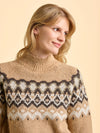 Brakeburn Fieldstone Fairisle Jumper - Beige
