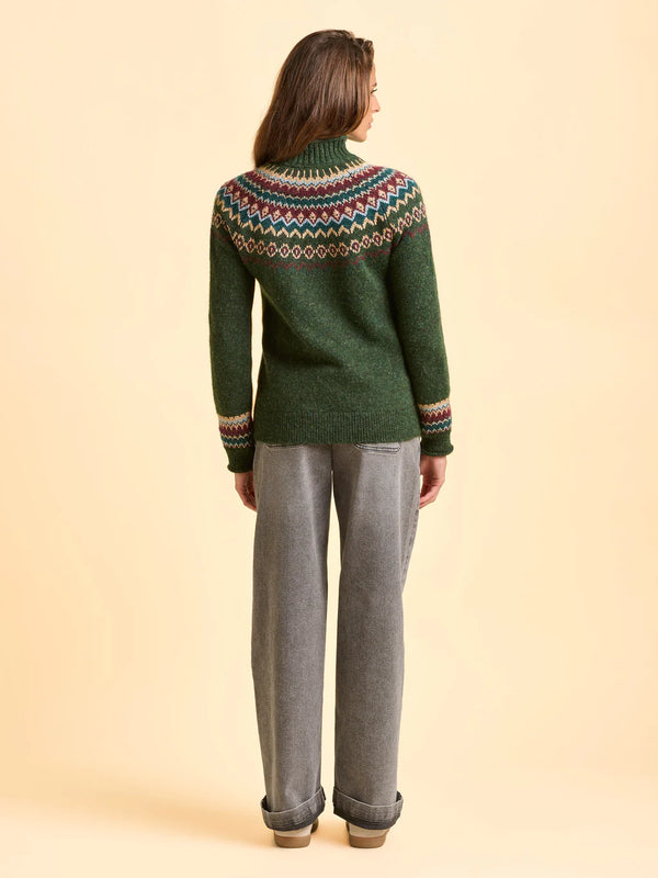 Brakeburn Woodland Fairisle Jumper - Green