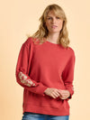 Brakeburn Ferndown Crew Neck Sweatshirt - Red