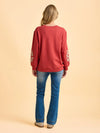 Brakeburn Ferndown Crew Neck Sweatshirt - Red
