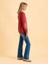 Brakeburn Ferndown Crew Neck Sweatshirt - Red