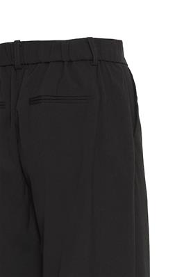 B.young Danta Wide Leg Cropped Heavy Woven Pants - Black