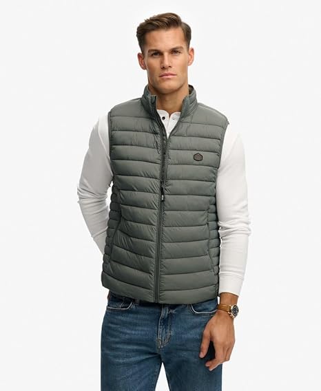 Superdry Fuji Lite Padded Gilet - Biker Grey