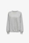 Only Zenna Long Sleeve Oversize Stone Sweater - Light Grey Melange/Silver Rhinestones