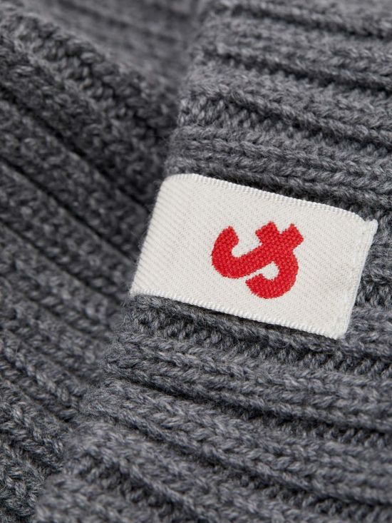 Jack & Jones And Knit Short Beanie - Grey Melange