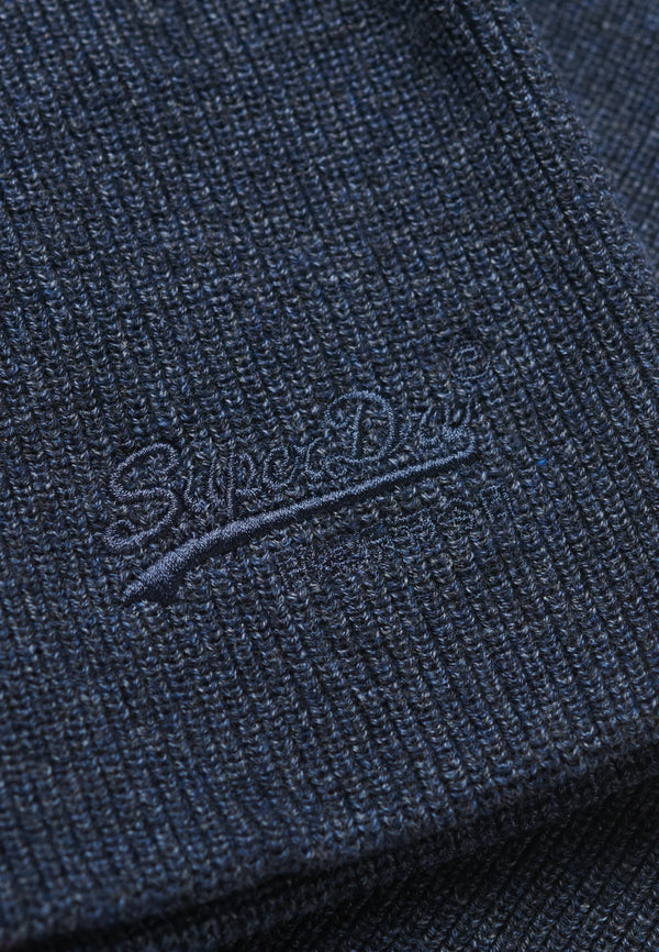 Superdry Essential Logo Knitted Beanie - Richest Navy Marl