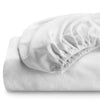 Sleepdown Deep Fitted Sheet 100% Brushed Cotton- White