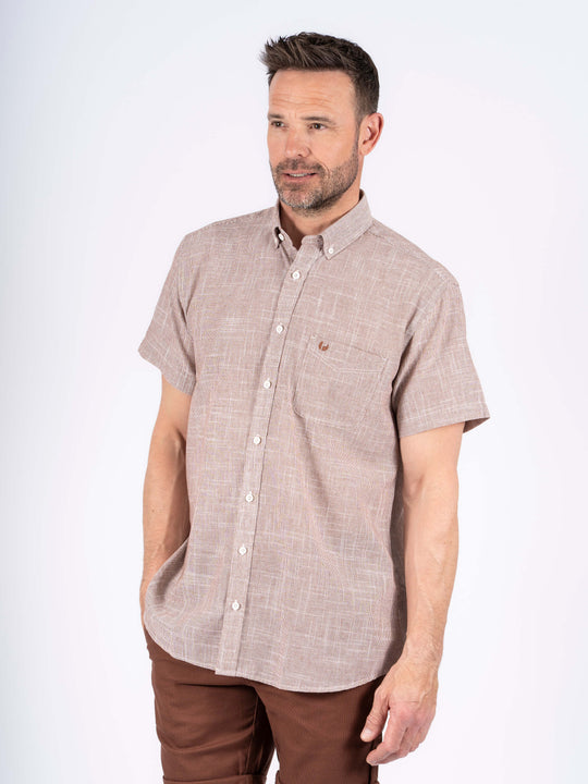 Pre End Edwin Short Sleeve Shirt - Cappucino