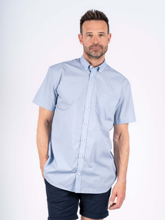 Pre End Napoli Short Sleeve Shirt - Brunnera Blue