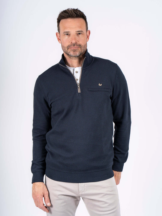 Pre End Alf Sweat Zip - Dark Sapphire