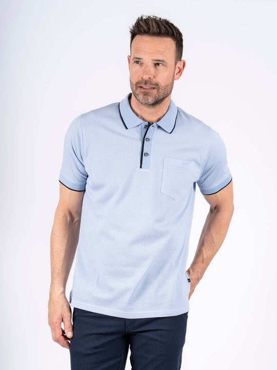 Pre End Hester Short Sleeve Polo - Brunnera Blue