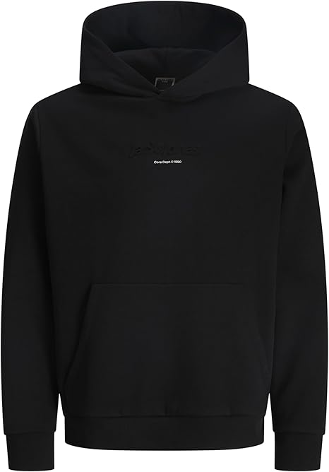 Jack & Jones Flare Embossed Sweat Hood - Black