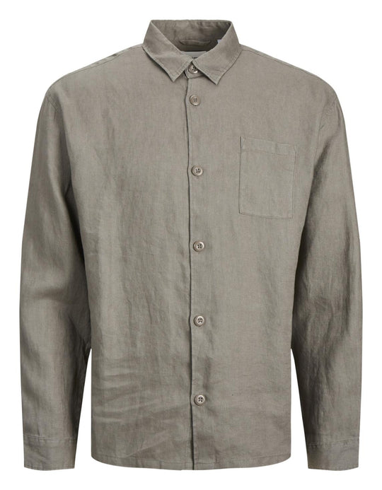 Jack & Jones Matsson Linen Overshirt - Falcon