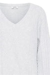 B.Young V Neck Jumper - Marshmallow Melange