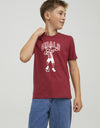 Jack & Jones Boys Dream Football Tee - Biking Red