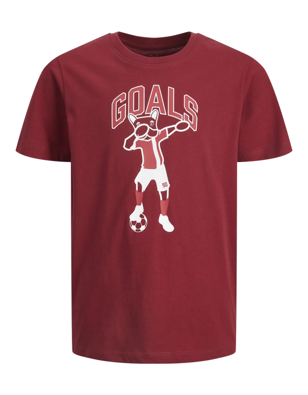 Jack & Jones Boys Dream Football Tee - Biking Red