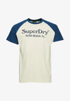 Superdry Vintage Venue Classic Tee - Midwest Cream/Skate Blue [ XXL ]