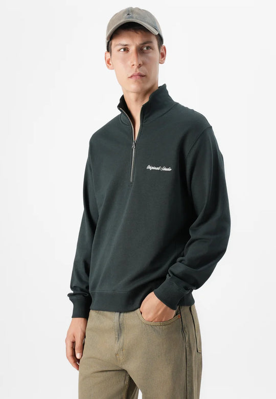 Jack & Jones Norrebro Embroidered Sweat High Neck - Forest River
