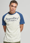 Superdry Vintage Venue Classic Tee - Midwest Cream/Skate Blue [ XXL ]