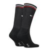 Tommy Hilfiger Unisex Crew Socks 2 Pack Black