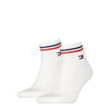 Tommy Hilfiger Unisex Quarter Socks 2 Pack - White