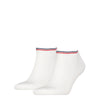 Tommy Hilfiger Unisex Sneaker Socks 2 Pack White