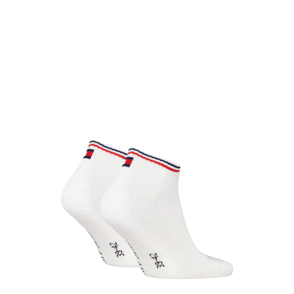 Tommy Hilfiger Unisex Sneaker Socks 2 Pack White
