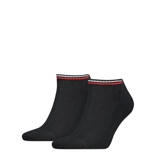 Tommy Hilfiger Unisex Sneaker Socks 2 Pack Black