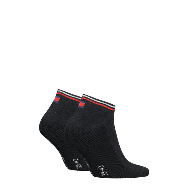 Tommy Hilfiger Unisex Sneaker Socks 2 Pack Black