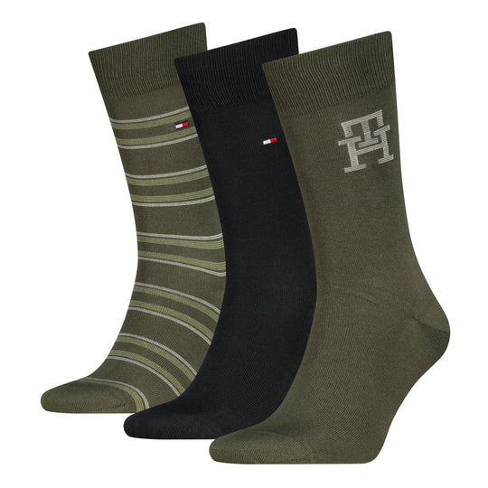 Tommy Hilfiger Monogram 3-Pack Giftbox - Olive