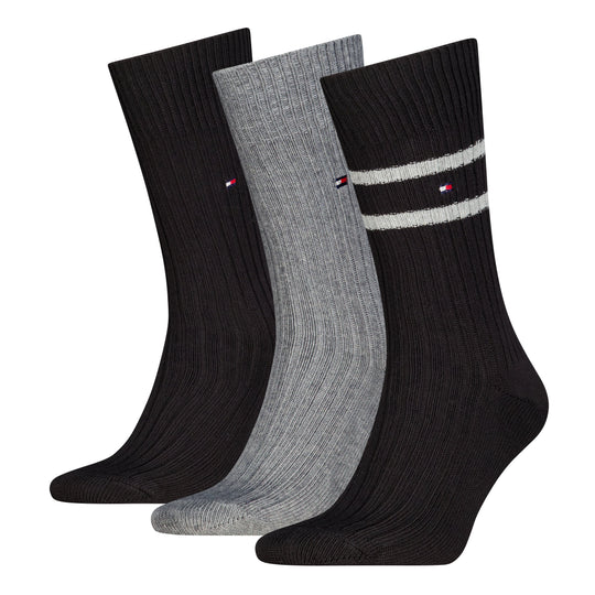 Tommy Hilfiger Bootsock 3-Pack Giftbox - Black