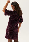 Pieces Kam Short Sleeve Puff Sleeves Dress - Tawny Port