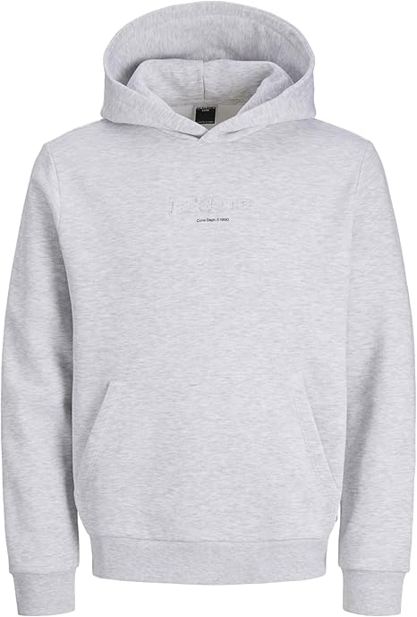 Jack & Jones Flare Embossed Sweat Hood - White Melange