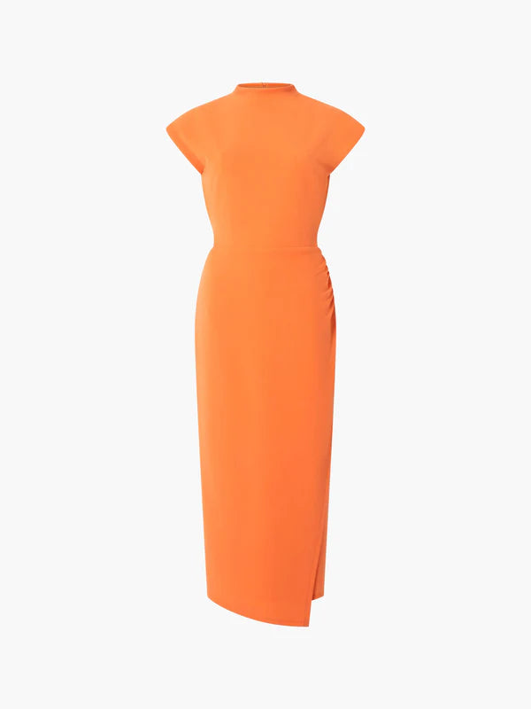 French Connection Zion Textured Jersey Dress - Coral Rose