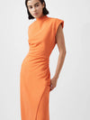 French Connection Zion Textured Jersey Dress - Coral Rose