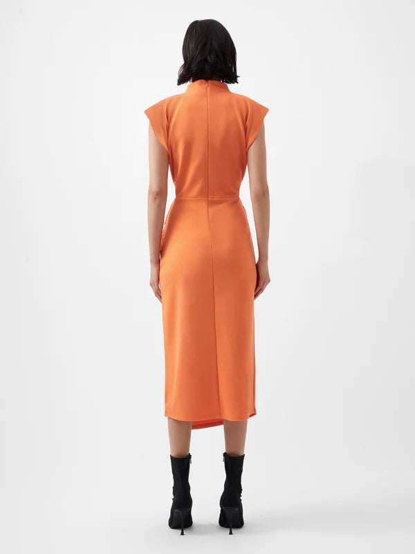 French Connection Zion Textured Jersey Dress - Coral Rose