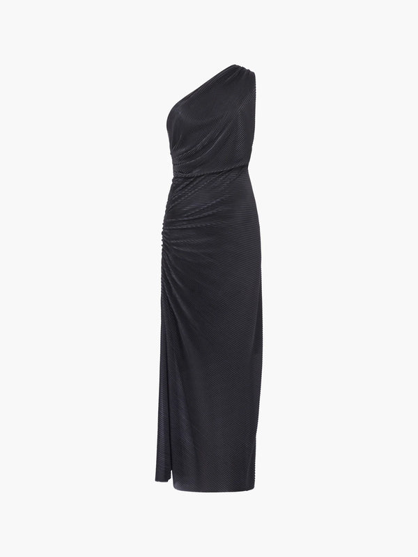 French Connection One Shoulder Maxi Dress  black