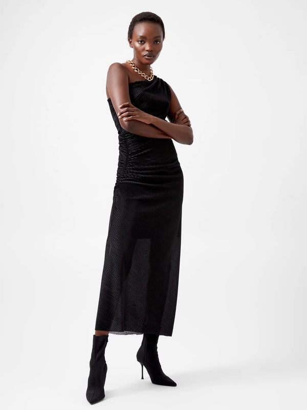 French Connection One Shoulder Maxi Dress  black