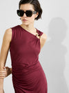 French Connection Sia Jersey Midi Dress - Summer Burgundy
