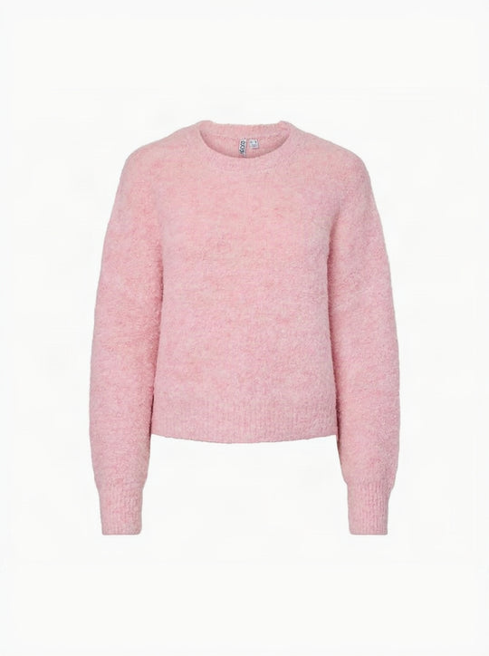 Pieces Catherine Long Sleeve ONeck Knit - Sea Pink