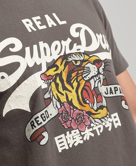 Superdry Vintage VL Narrative Tee - Vintage Black