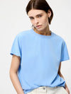 French Connection Capriana Crepe Crew Top - Cornflower Blue