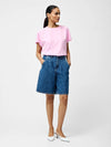 French Connection Capriana Crepe Crew Top - Bubblegum Pink