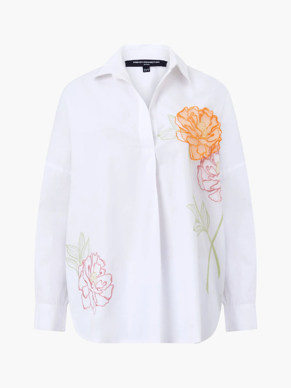 French Connection Cambria Cotton Popover Shirt - 72YOP